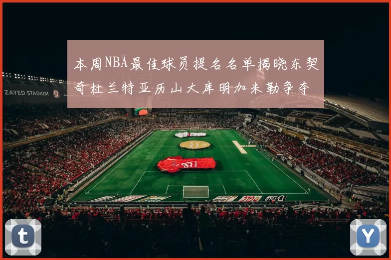 本周NBA最佳球员提名名单揭晓东契奇杜兰特亚历山大库明加米勒争夺荣誉